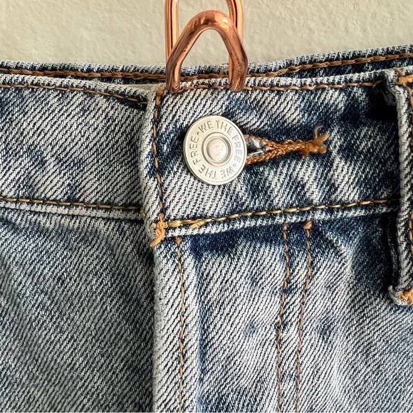 Free People Brea Cutoff Skirt in Mile High Blue Size 24 - Picture 11 of 16